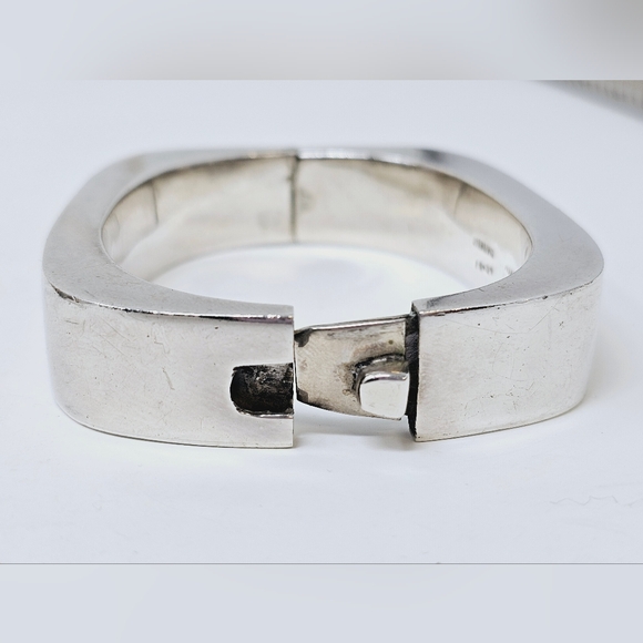 Sterling Silver Bangle Cuff Bracelet - Picture 6 of 12